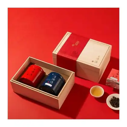 王德傳|【德傳梧桐木禮盒】阿里山烏龍100g+迎香安尚烏龍100g-王德傳